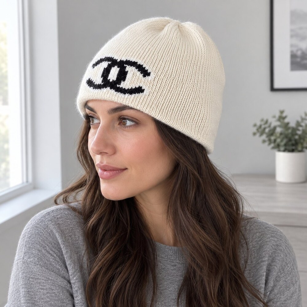 CHANEL CC Cashmere Knit Beanie - Picture 3 of 6